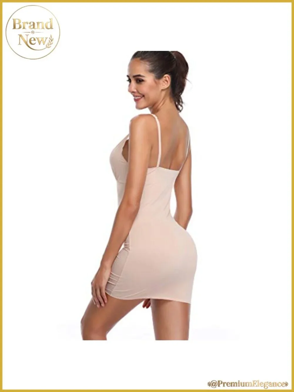 Full Slip for Under Dresses, Women's Body Shaping Control Slip V Neck